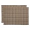 Contemporary Home Living Set of 2 Brown Variegated Decorative Rectangular Yarn Rug, 36"